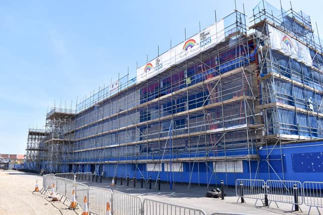 Essential work has been progressing on the North stand to ensure it remains open to supporters. Picture: PFC