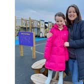Gosport mum of three Kirsty Smillie is walking 20km in half term to raise funds for Hampshire PANDAS which supports parents in need. Pictured: Kirsty with her daughter Maisy, six