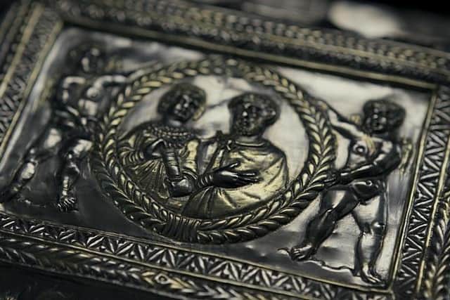 The silver Projecta Casket, a sign of Rome's enormous wealth, featured in in the BBC's new history documentary series Civilisations: Rise and Fall (Picture: BBC/BBC Studios)