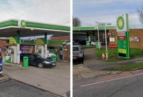 BP petrol stations in Emsworth (left) and Bedhampton (right) have ran out of fuel. Picture: Google Maps