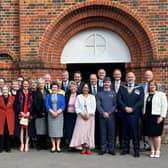 Politicians and dignitaries outside St Peter and St Pauls Church in Fareham on Sunday (April 7) to mark the 50th anniversary of the local authority.