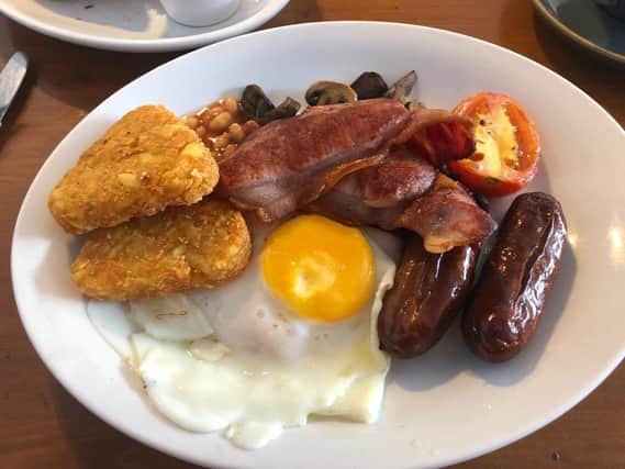 The large breakfast at Harvey's Cafe in Botley