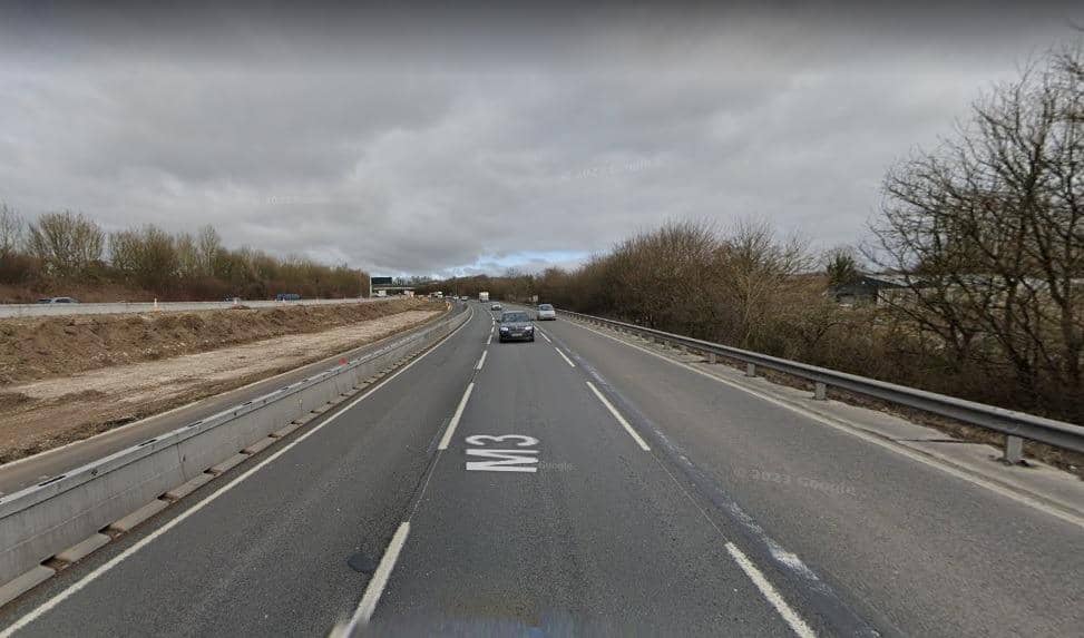 Police were called to the crash on the M3 southbound at 10.43am. Picture: Google Street View.