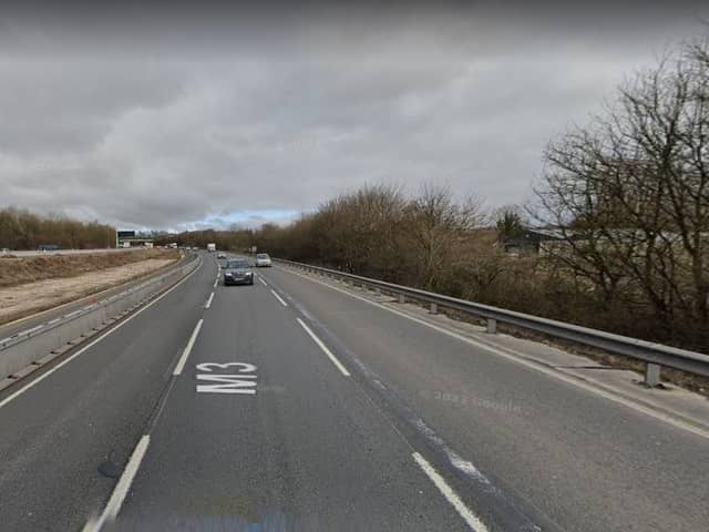 Police were called to the crash on the M3 southbound at 10.43am. Picture: Google Street View.