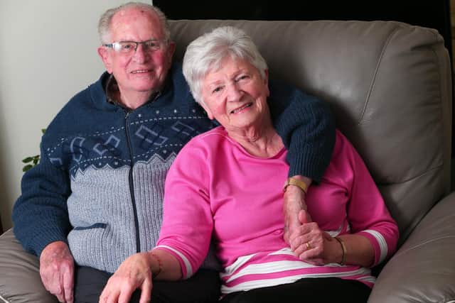 Rosemary and Dave Johnson are celebrating their diamond wedding anniversary. Picture: Chris Moorhouse   (jpns 181021-35)