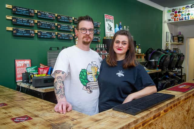 Pictured: Owners Phil and Sheryl Stenning at The Portcullis Taphouse, West Street, Portchester. Picture: Habibur Rahman