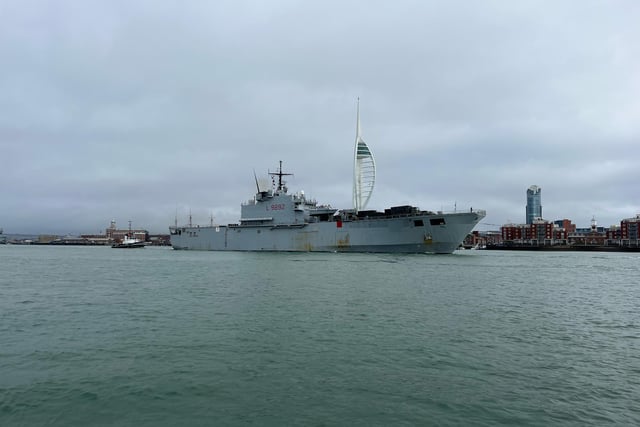 The IS San Giorgio leaving Portsmouth on February 17, 2024. Picture: Joan West