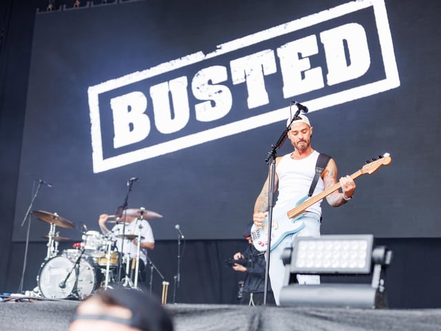 Pictured: Busted performs on Castle stage Picture:Marcin Jedrysiak