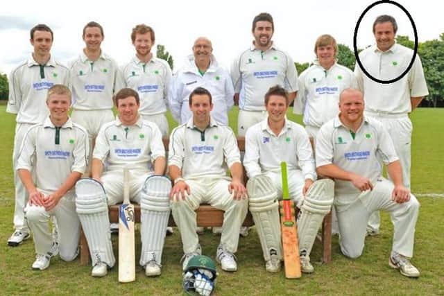 Martyn Hovey (circled) struck a century in only his second Hampshire League innings for Havant 3rds.