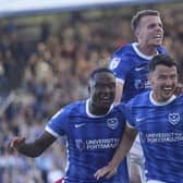Pompey have produced goal threat from different areas this season - such as Regan Poole's finish against Peterborough. Picture: Barry Zee.