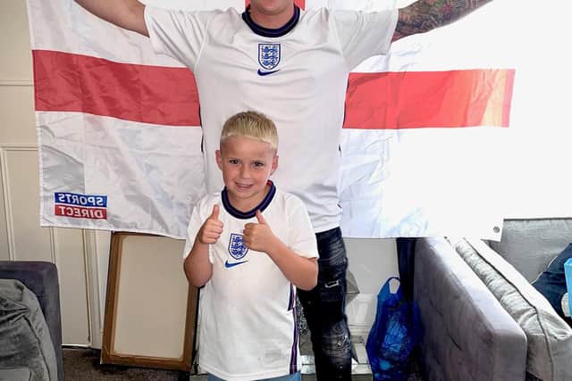 Harry Robinson with his little brother Reggie Guy as they sport their new looks