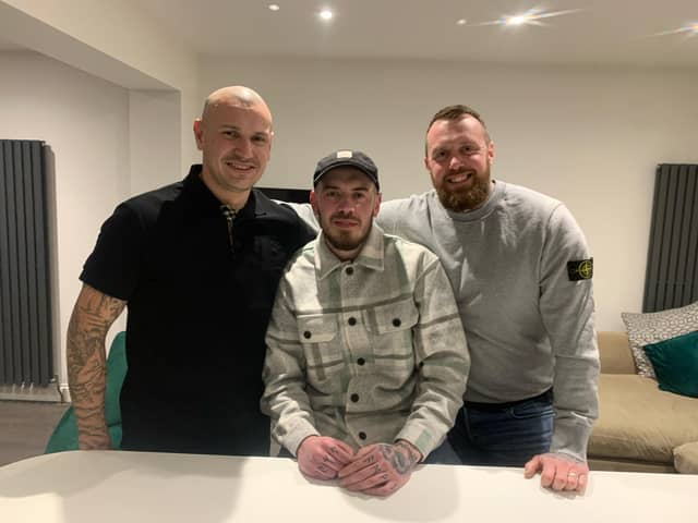 Left to right: Adam Vye, Nathan Smith and Aaron Smith. The trio will attempt to climb the UK's three highest mountains this summer for Parkinson's UK