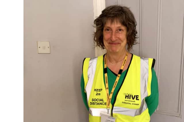 Sarah Lewis, 63, has been volunteering at the St James' vaccine centre since February.
