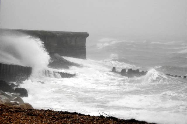 Wet and windy weather in Southsea. Picture: Neal Tuffs