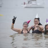 Swimmers enjoy the Gafirs' New Year's Day Swim at Stokes Bay in Gosport in 2020. Picture: Ian Hargreaves