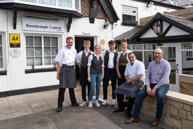 Staff team at the new look Bamburgh Castle Inn (photo: Tracey Bloxham)