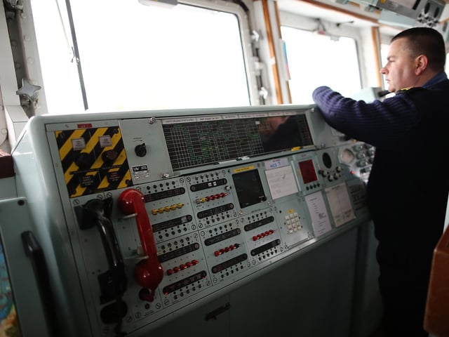 Computer equipment that was on the bridge on HMS Illustrious. Photo by Dan Kitwood/Getty Images