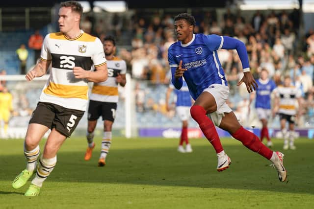 Kusini Yengi returned to Pompey duty against Port Vale on Saturday. Picture: Jason Brown/ProSportsImages