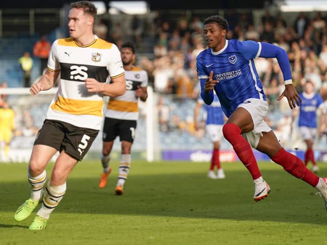 Kusini Yengi returned to Pompey duty against Port Vale on Saturday. Picture: Jason Brown/ProSportsImages