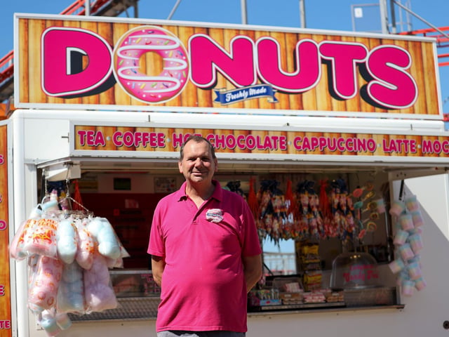 Dennis Ravenscroft getting ready for a busy day at Clarence Pier. Picture: Alex Shute