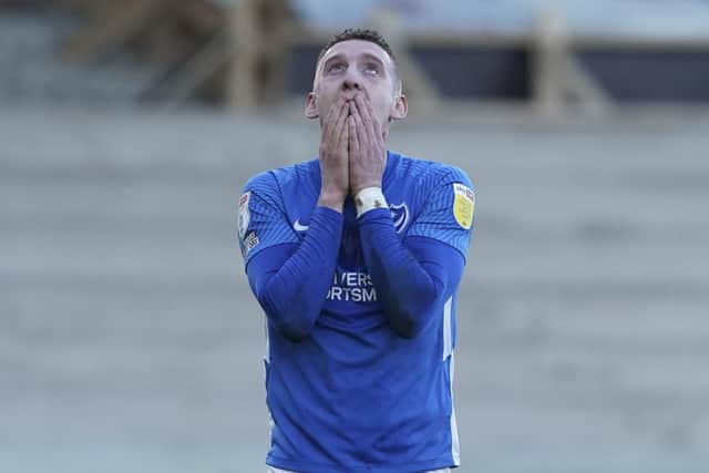 Ronan Curtis revealed he was left with ‘no words’ after the referee booked in him yesterday’s dramatic draw with Fleetwood.   Picture: Jason Brown