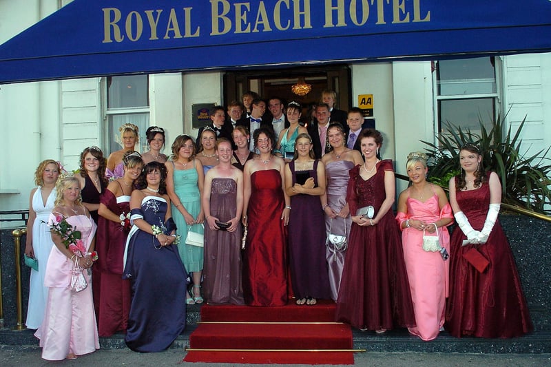 Pupils in their fine frocks and suits arriving for the Portchester Community School prom at the Royal Beach Hotel in South Parade, Southsea, in June 2006. Picture: (062868-0038)