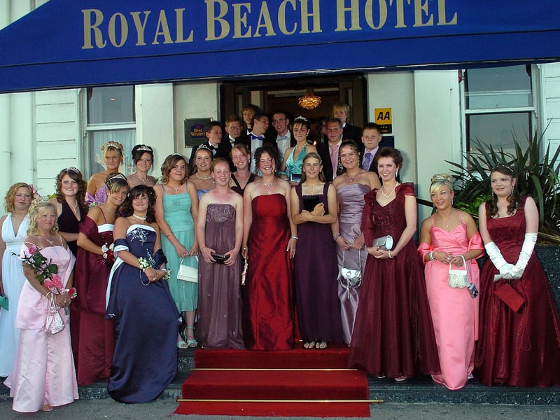 Pupils in their fine frocks and suits arriving for the Portchester Community School prom at the Royal Beach Hotel in South Parade, Southsea, in June 2006. Picture: (062868-0038)