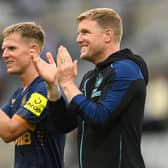 According to reports, Newcastle boss Eddie Howe, right, is willing to let Matt Ritchie leave St James' Park in January   Picture: Stu Forster/Getty Images