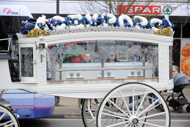 The funeral of Ace Rewcastle from Portsmouth, took place on Friday, February 24, 2023. Picture: Sarah Standing (240223-5741)