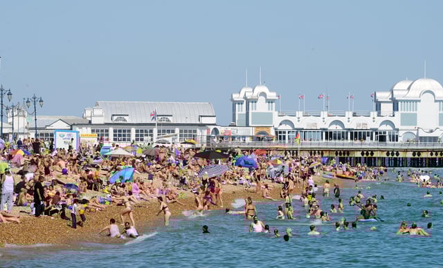 Pictures taken from the Hot Walls and Southsea seafront.
Picture: Sarah Standing (250620-5013)