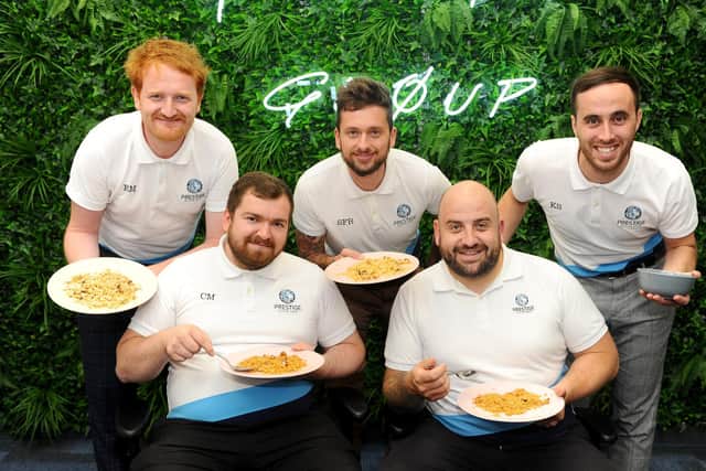 Prestige Telecom Group. 
Pictured is: (l-r) Elliot Micallef, head of brand, Chris Mackett, head of customer services, Sean Rhodes, managing director, Andrew Rhodes, sales director and Kieran Searle, head of sales.