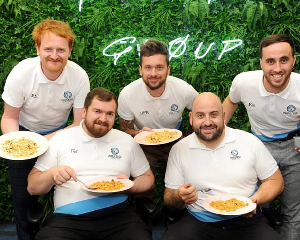 Prestige Telecom Group. 
Pictured is: (l-r) Elliot Micallef, head of brand, Chris Mackett, head of customer services, Sean Rhodes, managing director, Andrew Rhodes, sales director and Kieran Searle, head of sales.