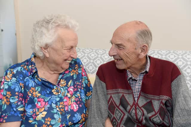 John Urry (81) and his wife Mable (82) from Gosport, celebrated their Diamond Wedding Anniversary on August 18. Picture: Sarah Standing (160922-3319)