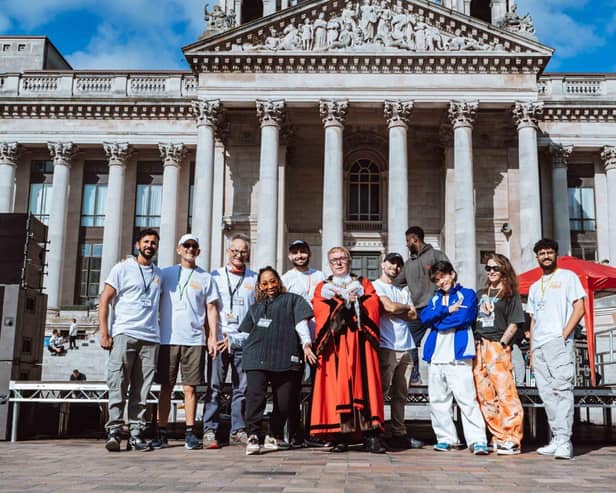The Rawkus Festival team with the Lord Mayor of Portsmouth Councillor Jason Fazackarley