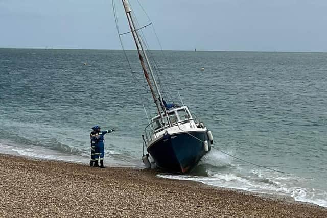 The boat has spent the past four days on the beach, near South Parade Pier.