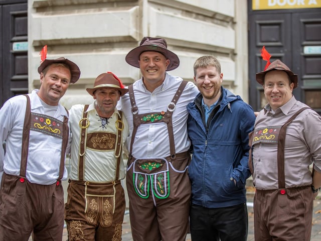 Portsmouth Guildhall played host to this years Oktoberfest event, with hundreds of guests over two sessions and German themed live music.Pictured - Hayling Island Strollers Football TeamPhotos by Alex Shute