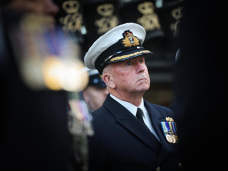 Pictured: Guests during the HMS Victory ceremony.