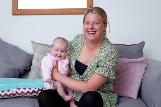 Lucy Goodey with her daughter, Florence 17 weeks 
Picture: Habibur Rahman