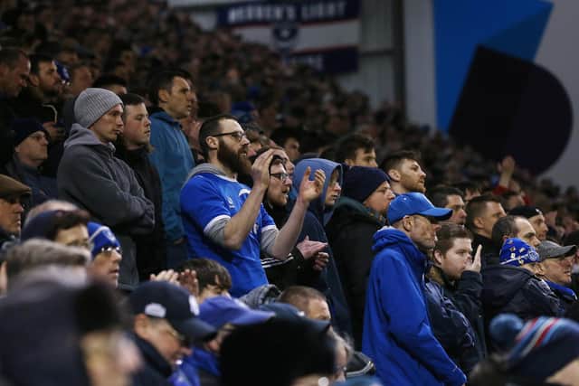Pompey fans. Picture: Joe Pepler