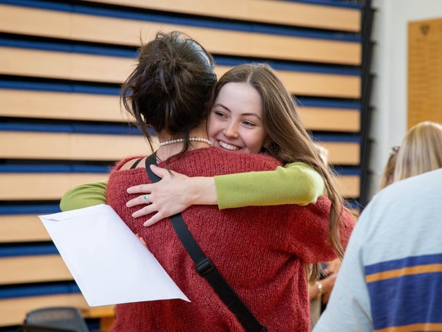 Pictured: Students celebrating their results. Picture: Habibur Rahman