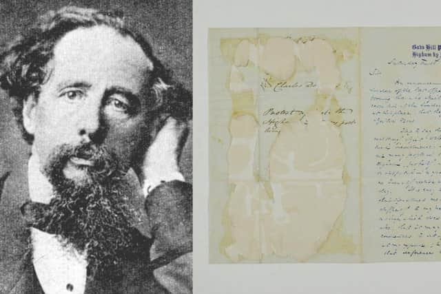 A batch of Dickens' letters that have remained unseen and unpublished will go on display for the first time tomorrow. Picture: PA Wire.