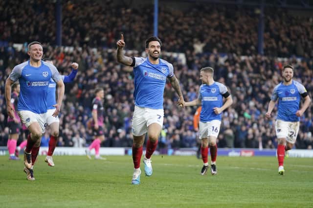 Marlon Pack opened the scoring with a stunning volley as Pompey claimed a 2-0 win over Exeter on Saturday in John Mousinho's first game in charge. Picture: Jason Brown/ProSportsImages