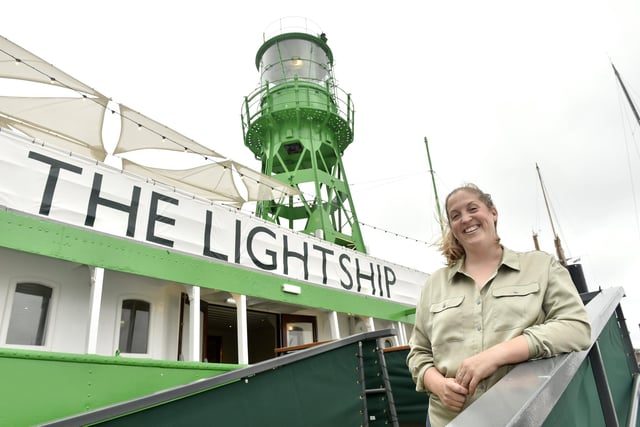The Lightship Restaurant and Bar – the first floating restaurant in the Solent - takes its name from its historic vessel structure and offers a high-end dining experience split across the decks of restored lightship the Mary Mouse 2, which acted as a floating lighthouse for other ships between the 1940s and 1990s. Cocktails and communal style dining will be served on the top deck from a chilled deli counter which includes seafood, charcuterie and cheese - while the fore deck and main mid deck restaurant offers more traditional a la carte dining in the non-traditional setting.

Pictured is: Lauren Bayles, general manager of The Lightship.

Picture: Sarah Standing