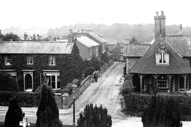 Portland Road, Waterlooville, from the bell tower of St George’s Church. Picture: Barry Cox postcard collection