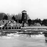 Langstone Mill, beside a frozen Langstone harbour during the big freeze of 1963. Picture: The News PP4898
