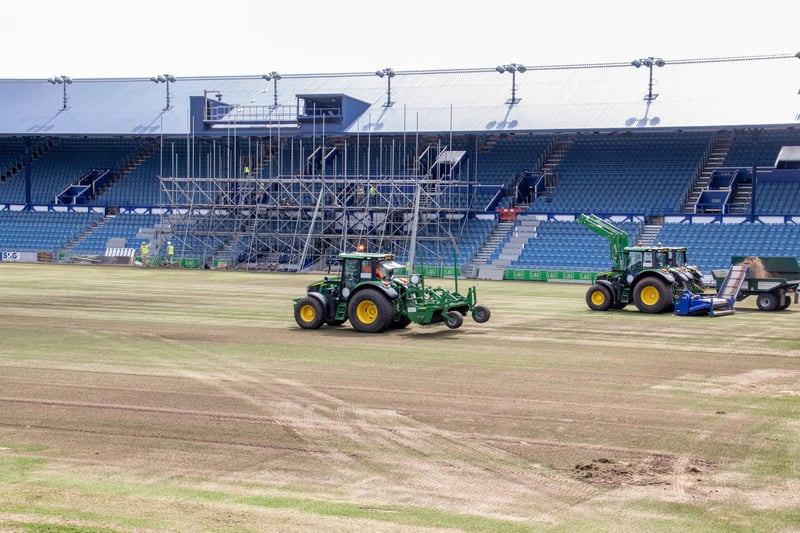 It's been all-go at Fratton Park since the final home game of the season against Wigan.Picture: Habibur Rahman
