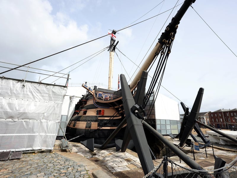Behind the scenes photography of restoration work being carried out on HMS Victory 
Picture: Sam Stephenson.