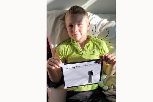 Lewis Raleigh carried out a sponsored 24-hour silence for his sister Eleanor, 15, as he fundraised £12,000 to get her a computer system so she can speak.