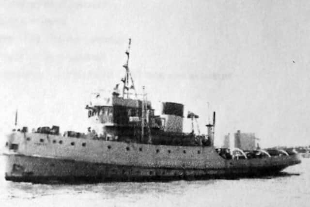 The sea-going tug RFA Advice used for the tow of HMS Vanguard to Scotland. Picture: Alan Neal collection.