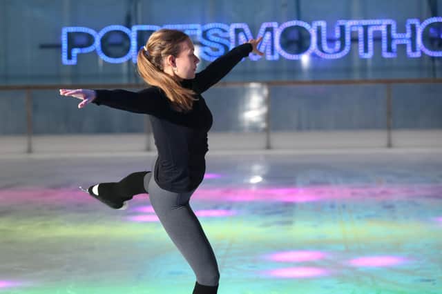 Ellie Parsley shows her talent on the ice